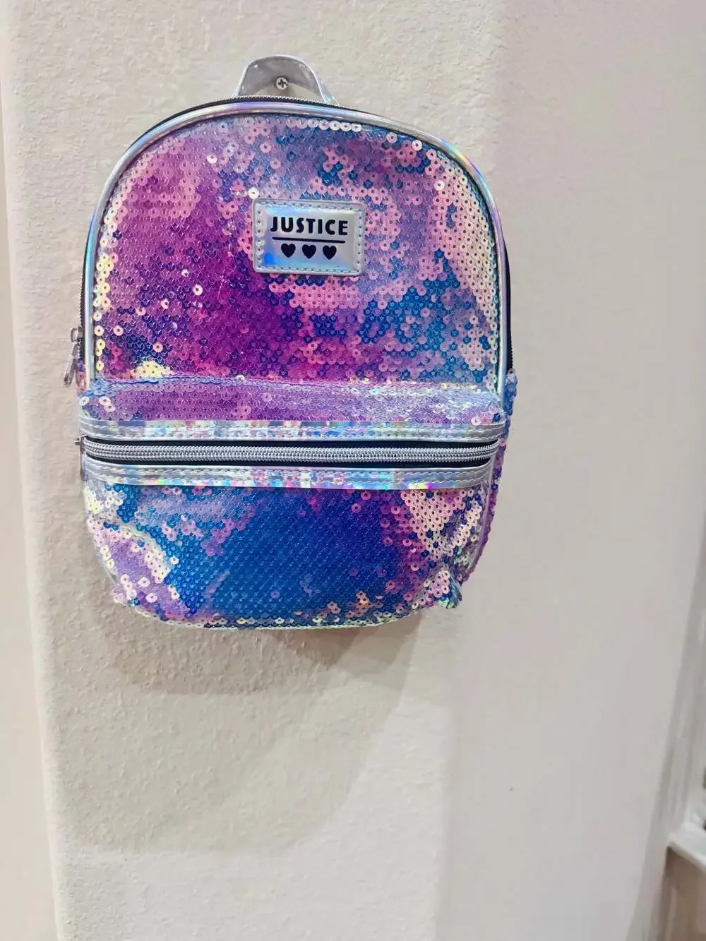 Justice Girls Iridescent Sequin Ombre Mini Backpack
